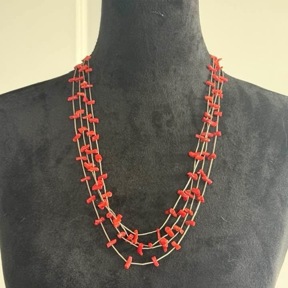 Vintage Native American Coral Necklace
